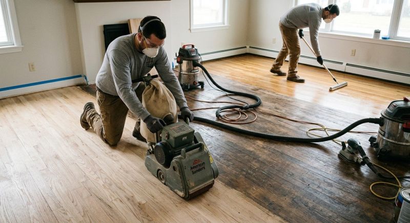 Cabin Floor Refinishing in Alpharetta, GA