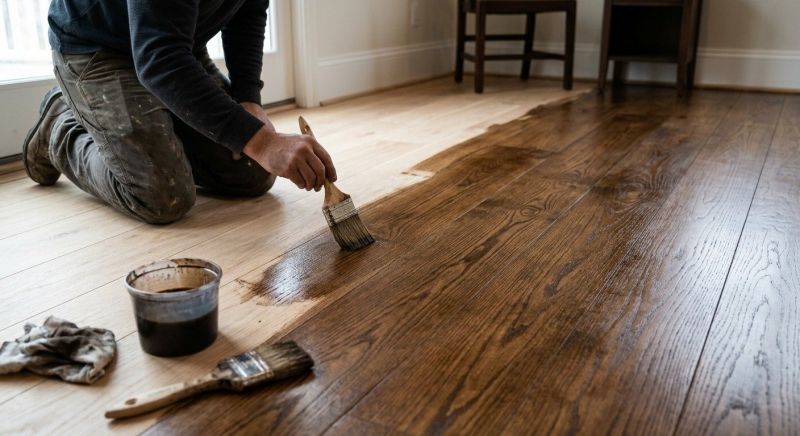 Walnut Floor Staining in Alpharetta, GA