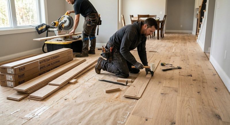 White Oak Floor Installation in Austin, TX